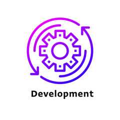 icon Purple gradient color for business developing designs