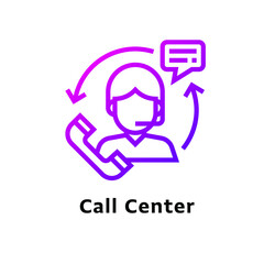 icon Purple gradient color for business developing designs