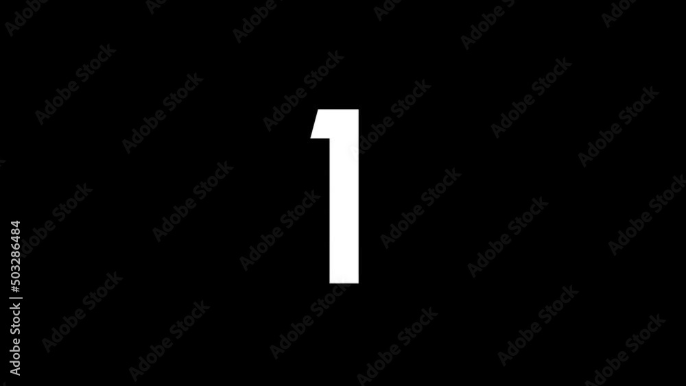 Poster white picture of one on a black background. prime number, counting. teaching. distortion liquid styl