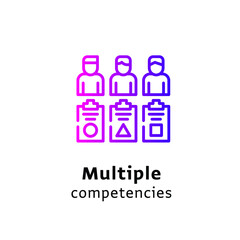 Multiple competencies icon purple logo