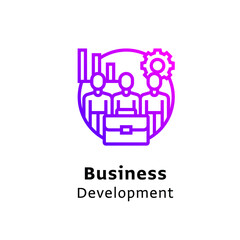 Business icon purple color