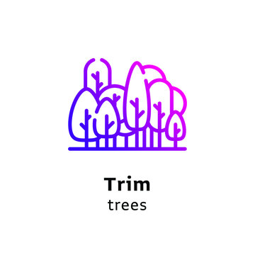 trim tree icon purple color
