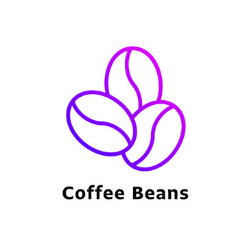 coffee beans icon purple color