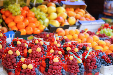 fresh fruits sold in market
