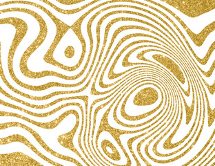 Golden glitter wavy lines background
