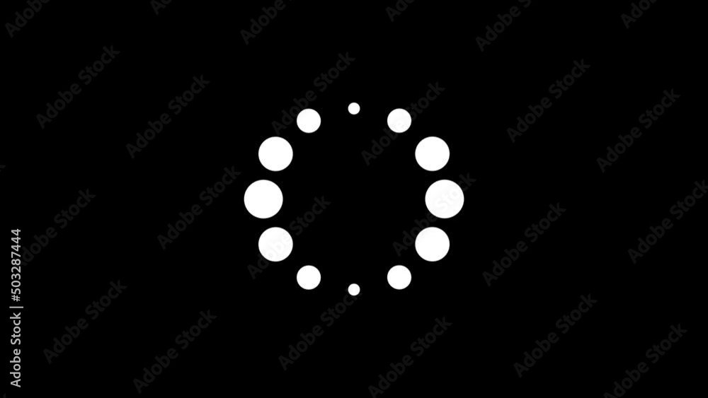 Poster white picture of circles on a black background. circles of different sizes. data download. distortio