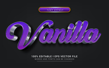 glossy vanilla 3d style text effect
