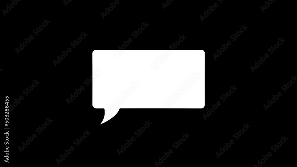 Poster white picture of conversation on a black background. incoming message to the user. distortion liquid
