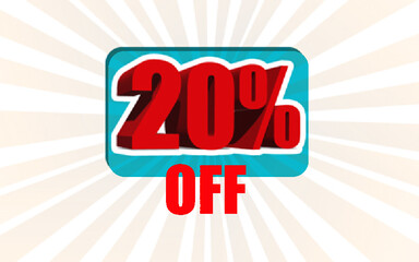 discount tag 20% off twenty 