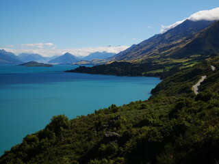 Fototapeta premium blauer See in Neuseeland - Lake Wakatipu