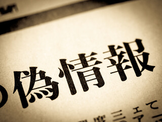 「偽情報」の見出し
