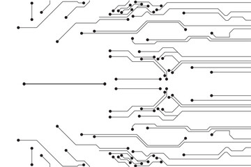 Abstract futuristic circuit board Illustration, Circuit board with various technology elements. Circuit board pattern for technology background. Vector illustration