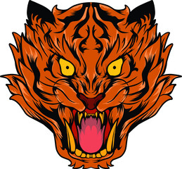 tiger head vector