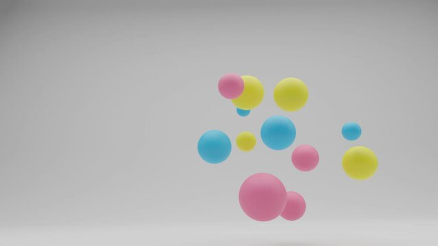 multi color flying ball animation
