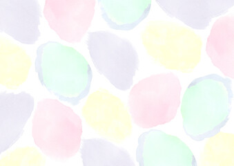 パステルカラーの水玉の水彩テクスチャ
