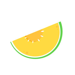 Melon logo vector. melon on white background. Half melon.