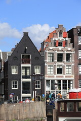 Amsterdam Egelantiersgracht Canal View with Historic House Facades, Netherlands