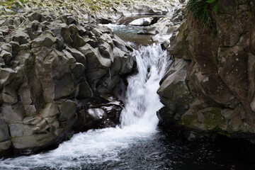 waterfall in the mountains