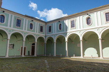 Perugia Italy 24 2022 The abbey complex of San Pietro has three monumental cloisters.