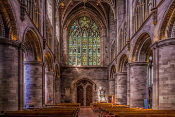 Hereford Cathedral Interior, England, UK - obrazy, fototapety, plakaty