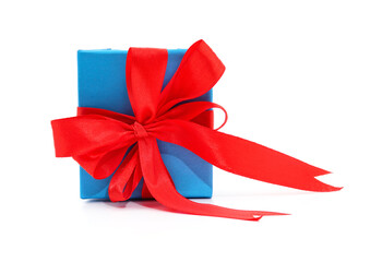 One gift box with ribbon.