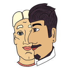 Two beautiful men. LGBT and LGBTQ concept. Gay couple , relationship