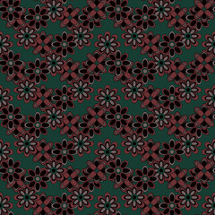 Abstract seamless flower pattern. Repeat pattern.