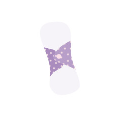 Small reusable menstrual pad. Feminine hygiene item.