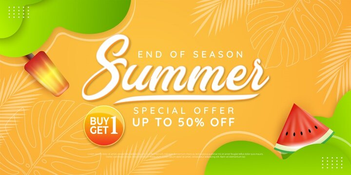 End of season summer sale theme special offer