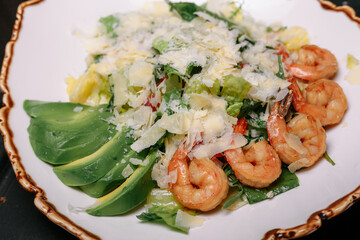 shrimp and salad