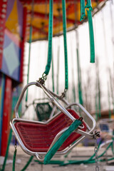 Carousel for children during war in Ukraine shot by Russian soldiers