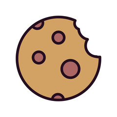 Cookie With Fine Chips Icon