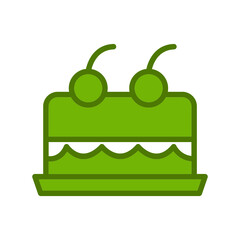 Cake With Cherry On Top Icon