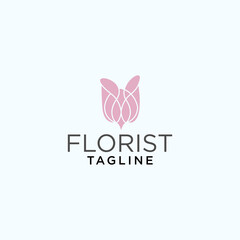 Florist logo icon design vector 