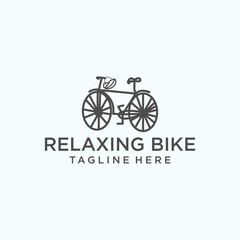 Relaxing bike logo icon design