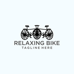 Fototapeta na wymiar Relaxing bike logo icon design