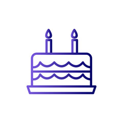 Birthday Cake With Candle Icon