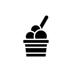Ice Cream Balls On Cup Icon