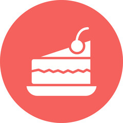 Piece Of Cake On Plate Icon