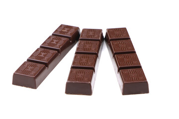 Chocolate bar isolated on a white background. Dark chocolate isolated.