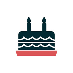 Birthday Cake With Candle Icon