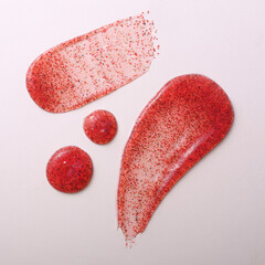 Texture swatches. Creamy drop skincare cream product lotion thick fresh smooth smear isolated vector texture stock illustration. Realistic cosmetic cream smears.