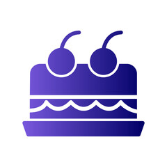 Cake With Cherry On Top Icon