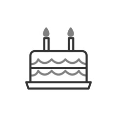 Birthday Cake With Candle Icon