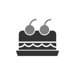 Cake With Cherry On Top Icon