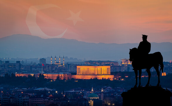 Landscape Ankara in Turkey and Anitkabir, Ataturk