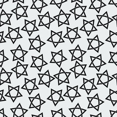 Stars seamless repeat pattern background. Vector illustration	