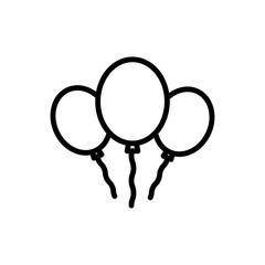 Balloons simple icon vector. Flat design