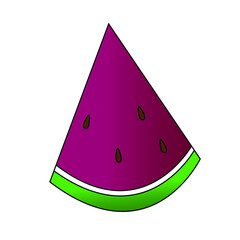 watermelon slice vector red and green illustration