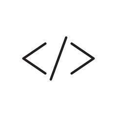 Coding simple icon vector. Flat design